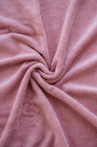 Detail materiálu - bambusová osuška pudrově růžová