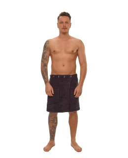 Pánský bavlněný saunový kilt, Hořká čokoláda