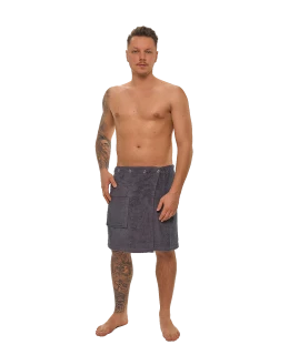 Pánský bavlněný saunový kilt, Tmavě šedá