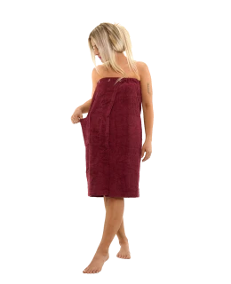 Dámský bavlněný saunový kilt, Vínová