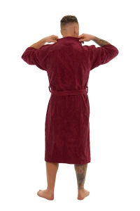 Sada Bordeaux: župan KIMONO + pánský saunový kilt + osuška