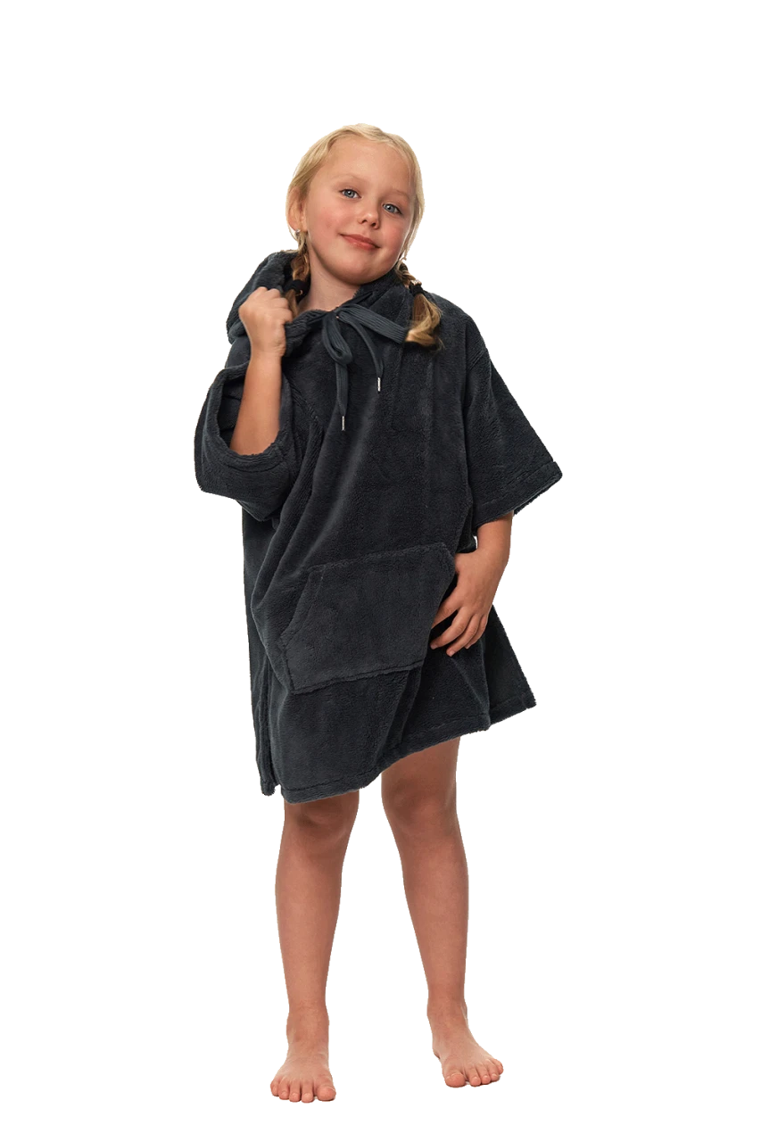 Dětské plážové pončo, 3-5 let, Cool Gray