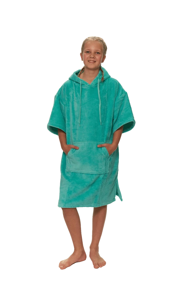 Juniorské plážové pončo, 11-14 let, Pool Blue