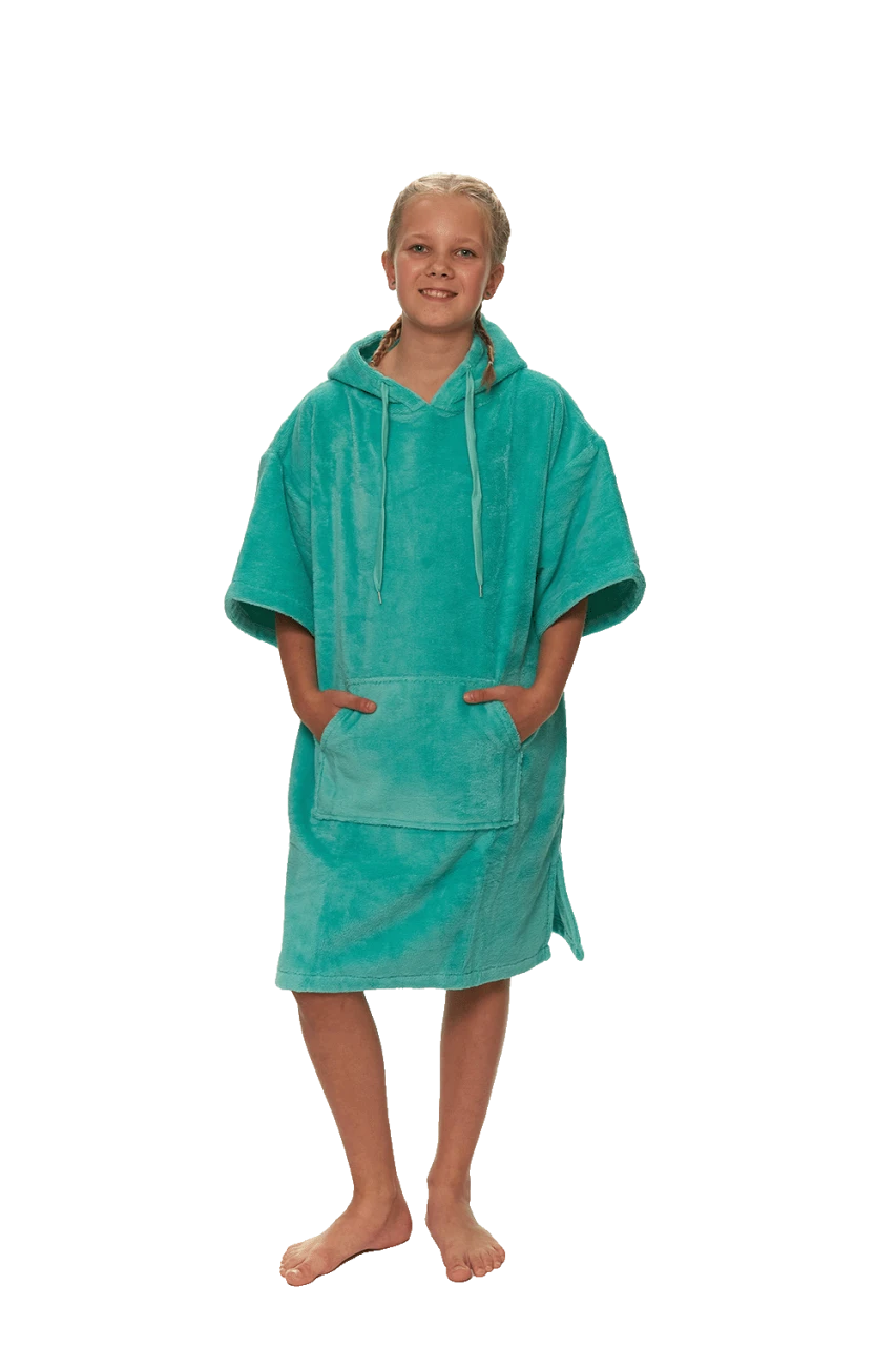 Juniorské plážové pončo, 11-14 let, Pool Blue