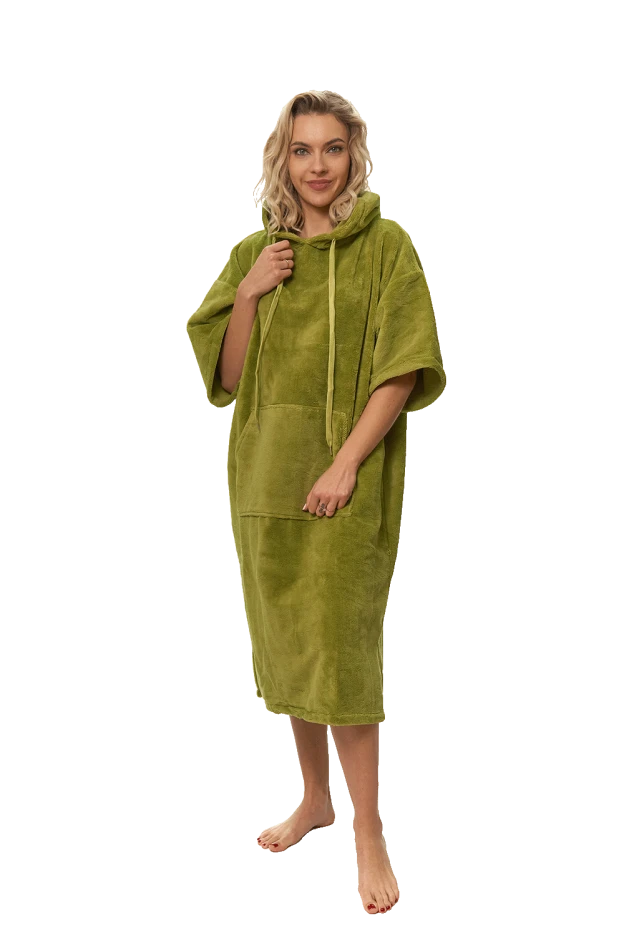 Dámské plážové pončo, 70 x 110 cm, Olive Green