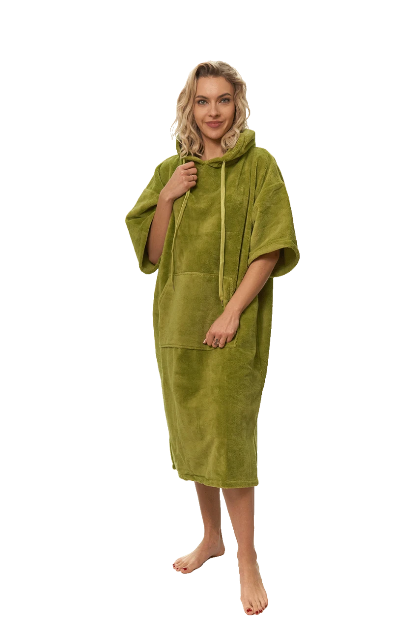 Dámské plážové pončo, 70 x 110 cm, Olive Green